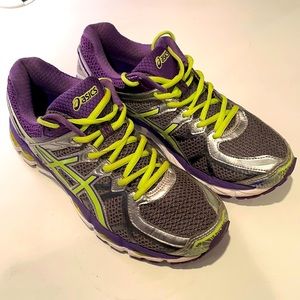 ASICS Women's Gel-Kayano 21, Charc/Green/Purple,